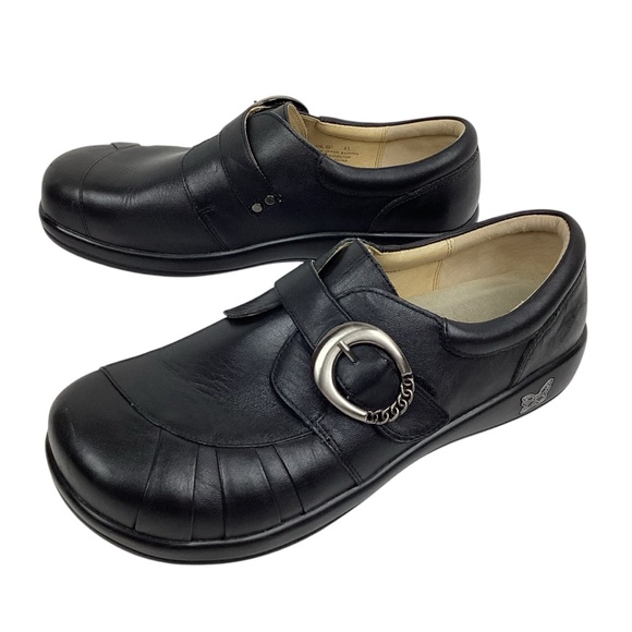 Alegria Khloe Black Nappa Leather Comfort Shoes - Picture 14 of 14